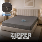 Zipper  Waterproof Mattress Protect - Grey