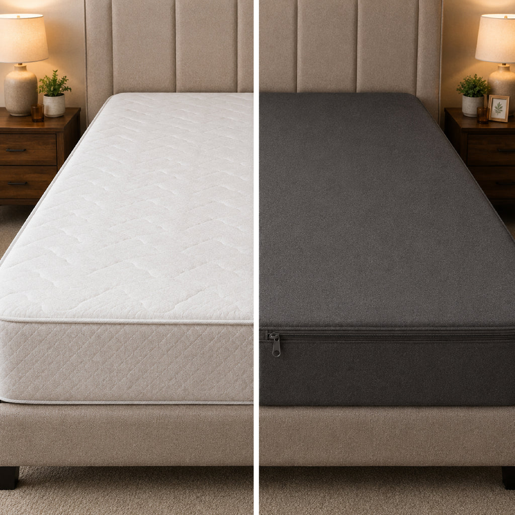Zipper  Waterproof Mattress Protect - Grey