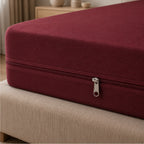 Zipper Waterproof Mattress Protect - Maroon