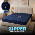 Zipper Waterproof Mattress Protect - Blue