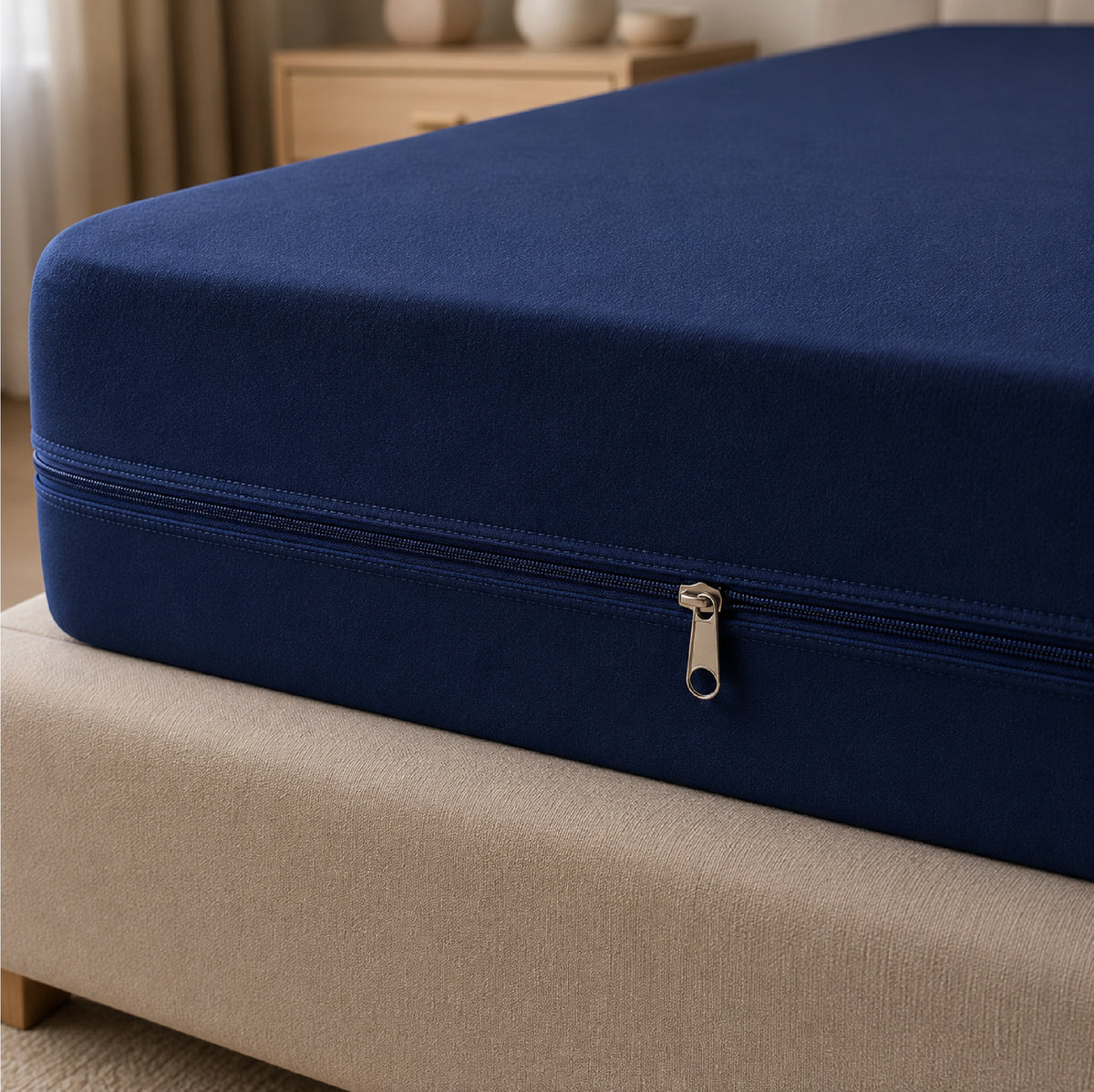 Zipper Waterproof Mattress Protect - Blue