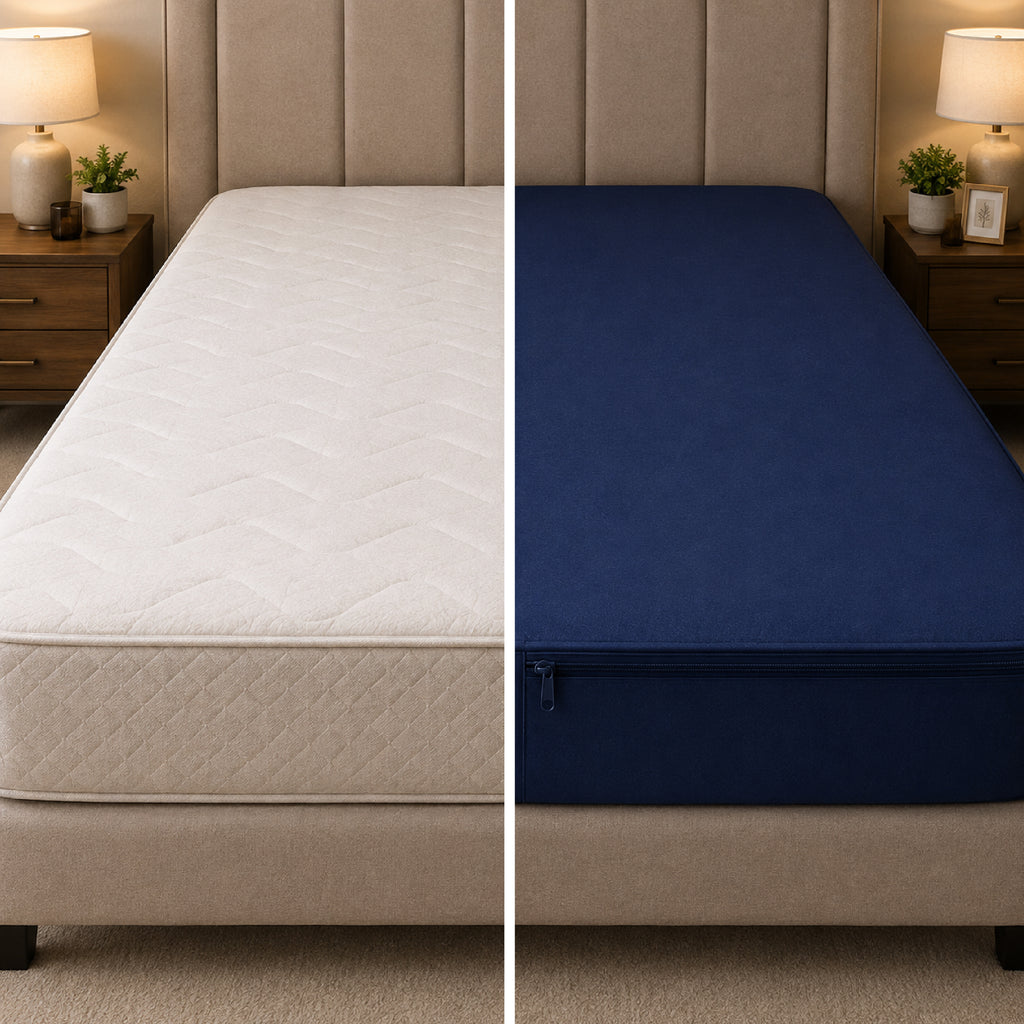 Zipper Waterproof Mattress Protect - Blue
