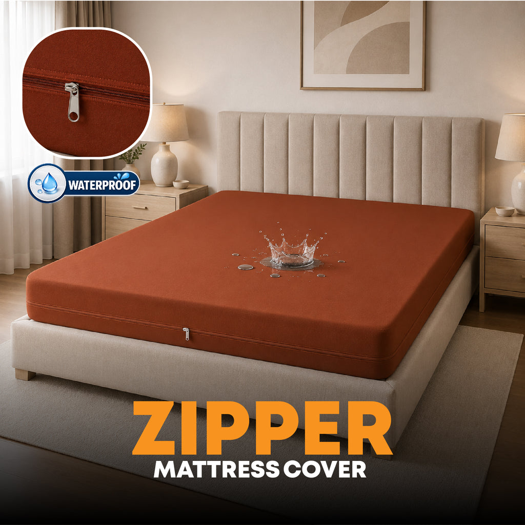 Zipper Waterproof Mattress Protect - Copper