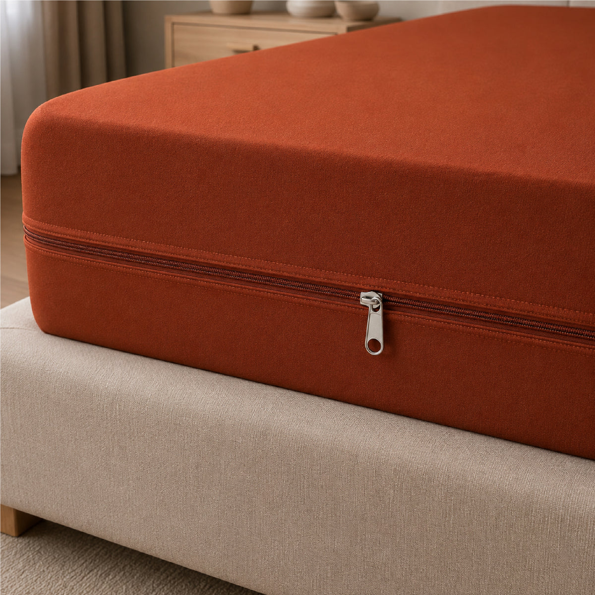 Zipper Waterproof Mattress Protect - Copper