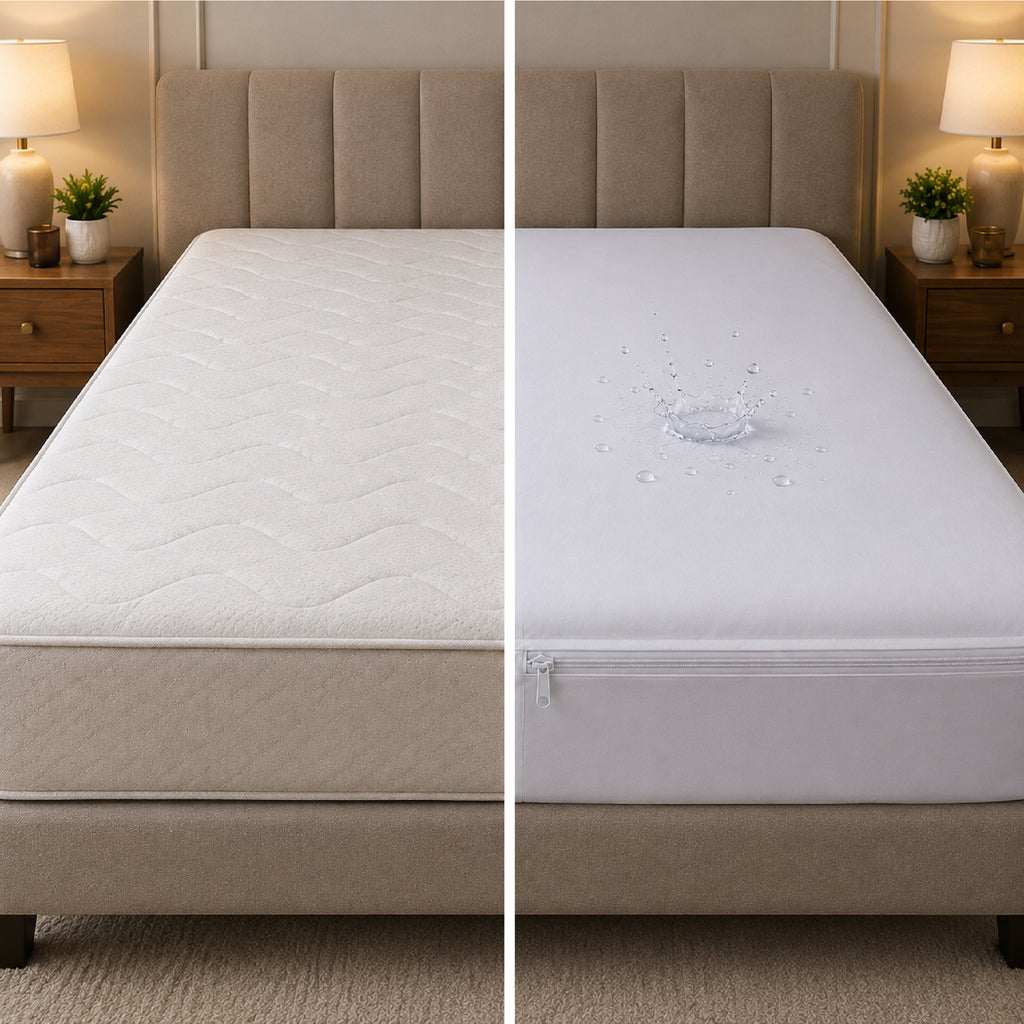 Zipper Waterproof Mattress Protect - White