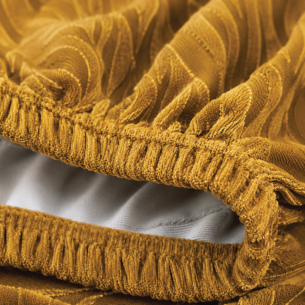 Zebra Velvet Seat Cover Sets for Chair - Golden