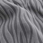 Zebra Velvet Frilled Chair Cover Sets - Grey