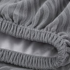 Zebra Velvet Seat Cover Sets for Chair - Grey
