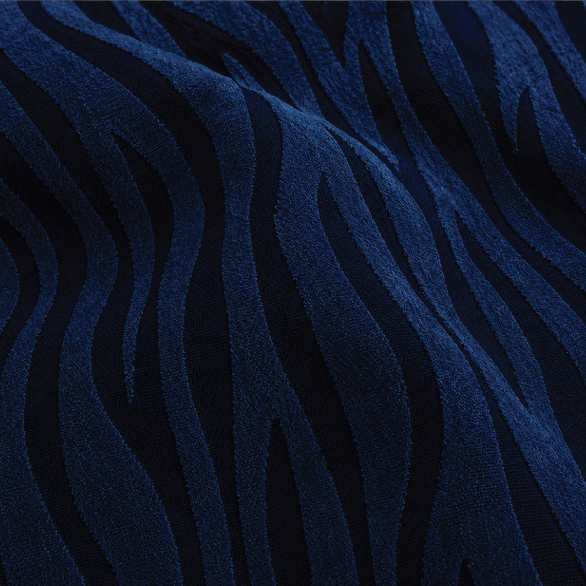Zebra Velvet Seat Cover Sets for Chair - Blue