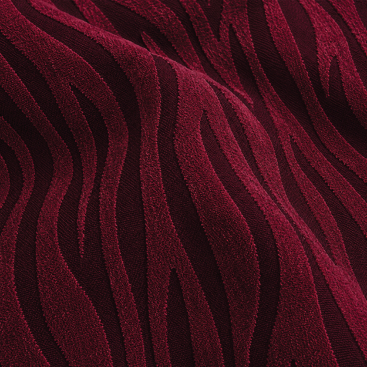 Zebra Velvet Frilled Chair Cover Sets - Maroon