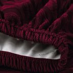 Zebra Velvet Seat Cover Sets for Chair - Maroon