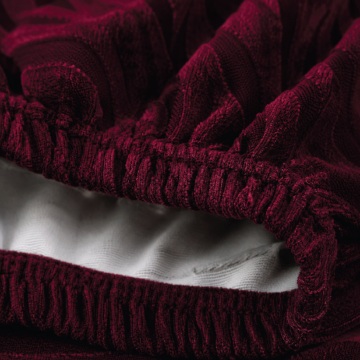 Zebra Velvet Seat Cover Sets for Chair - Maroon