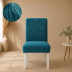 Zebra Velvet Fitted Chair Cover Sets - Zink