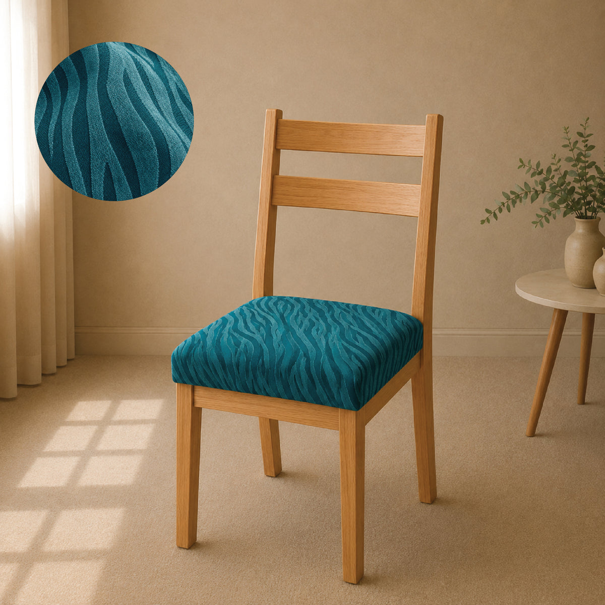 Zebra Velvet Seat Cover Sets for Chair - Zink