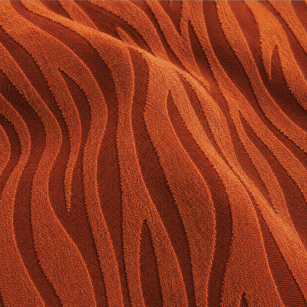 Zebra Velvet L Shape Fitted Sofa Cover - Copper