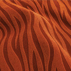 Zebra Velvet L Shape Fitted Sofa Cover - Copper
