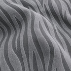 Zebra Velvet L Shape Fitted Sofa Cover - Grey
