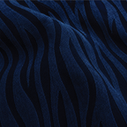 Zebra Velvet Fitted Sofa Cover - Blue