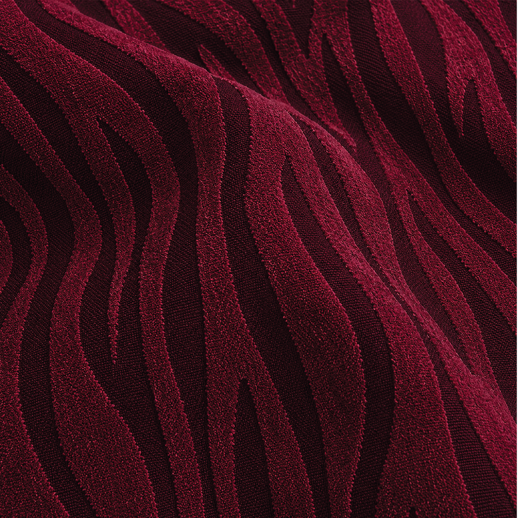 Zebra Velvet Fitted Sofa Cover - Maroon