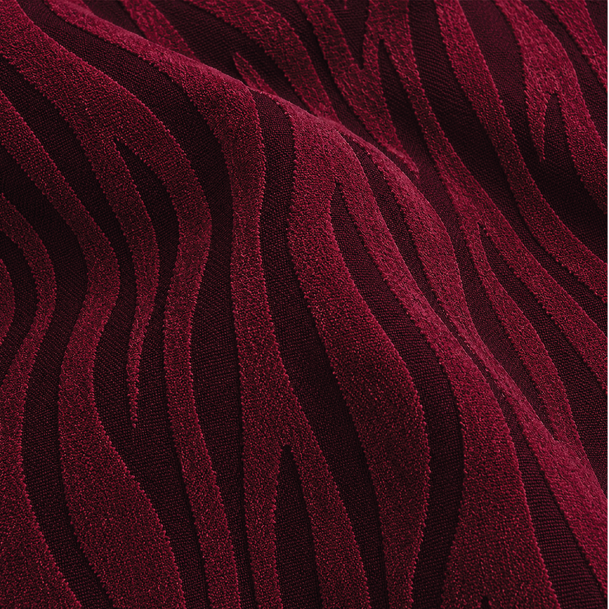 Zebra Velvet Fitted Sofa Cover - Maroon