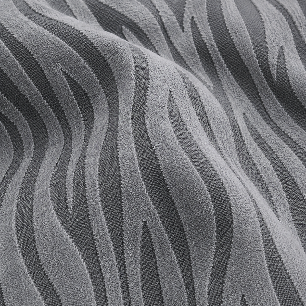 Zebra Velvet Frilled Sofa Cover - Grey