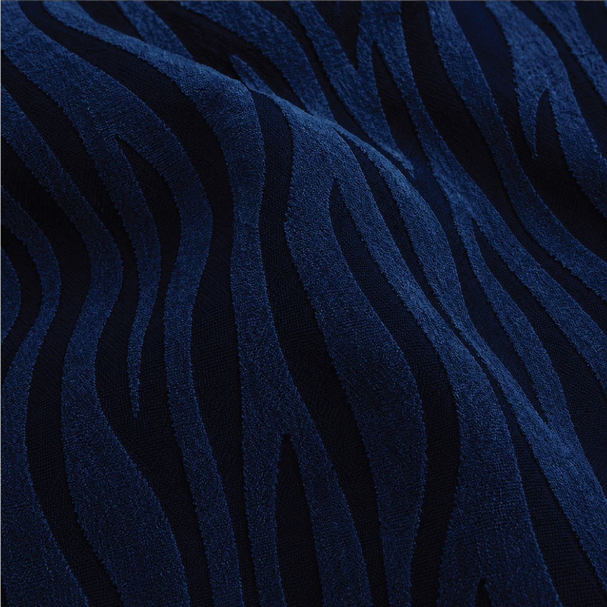 Zebra Velvet Frilled Sofa Cover - Blue