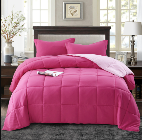Deep Pink Warm & Fluffy Comforter