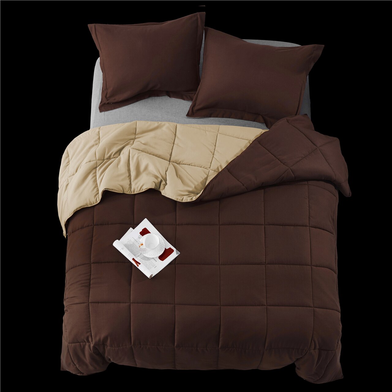 Brown - Warm & Fluffy Comforter