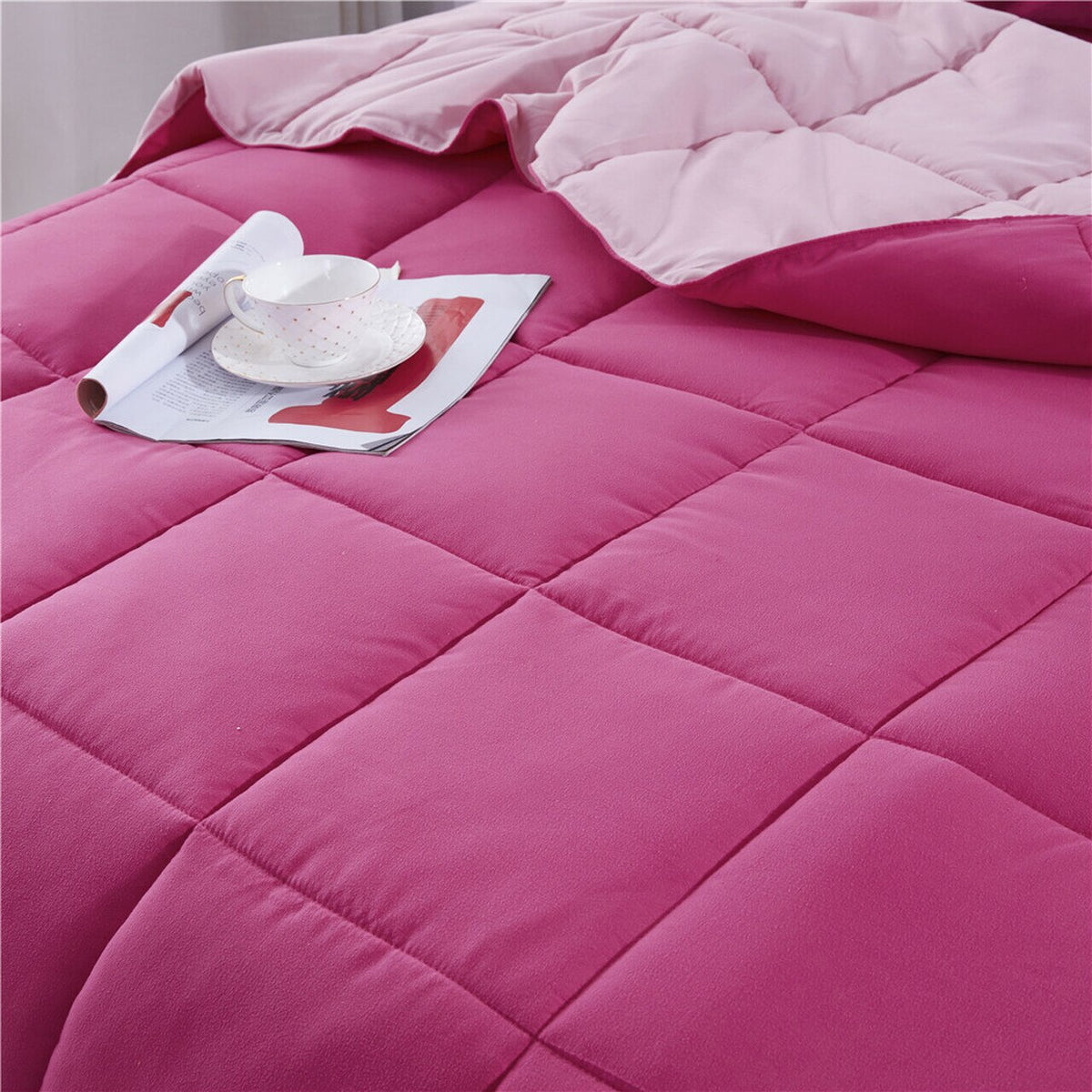 Deep Pink Warm & Fluffy Comforter