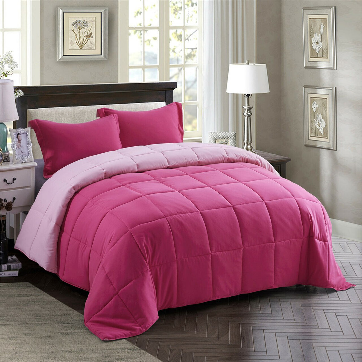 Deep Pink Warm & Fluffy Comforter