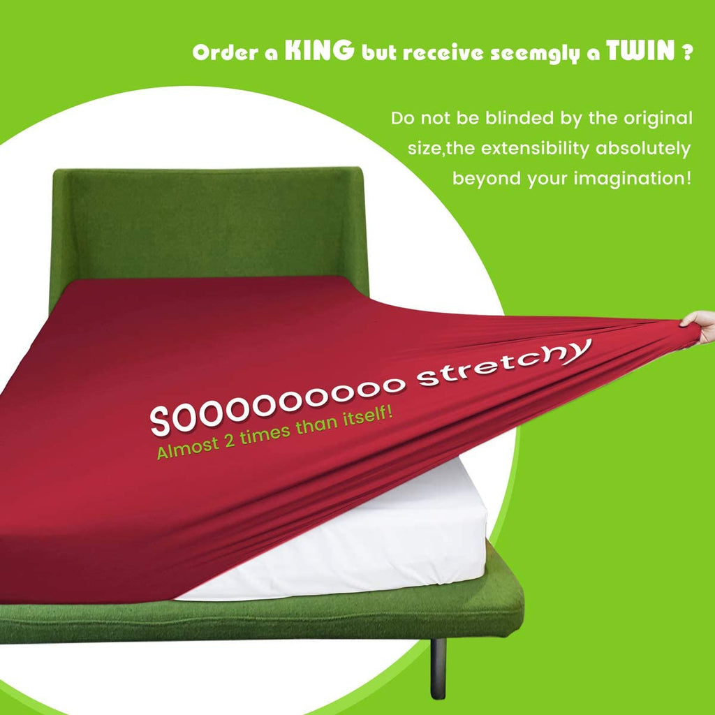 Jersey Bed Fitted Sheet - Red