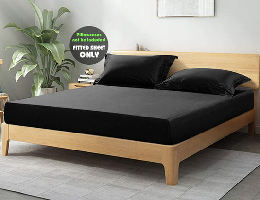 Black - Jersey Fitted Mattress Cover