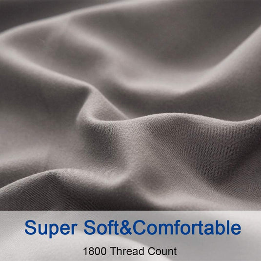 Grey - Plain Solid Color Bed Sheet Set