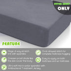 Jersey Bed Fitted Sheet - Dark Grey