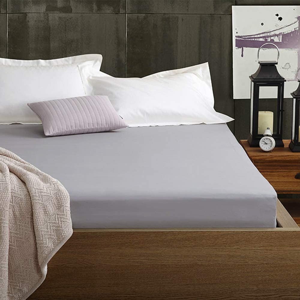 Jersey Bed Fitted Sheet - Light Grey
