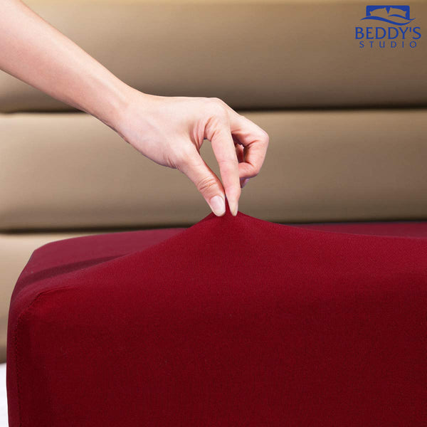 Jersey Bed Fitted Sheet - Red