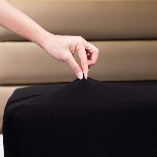 Black - Jersey Fitted Mattress Cover
