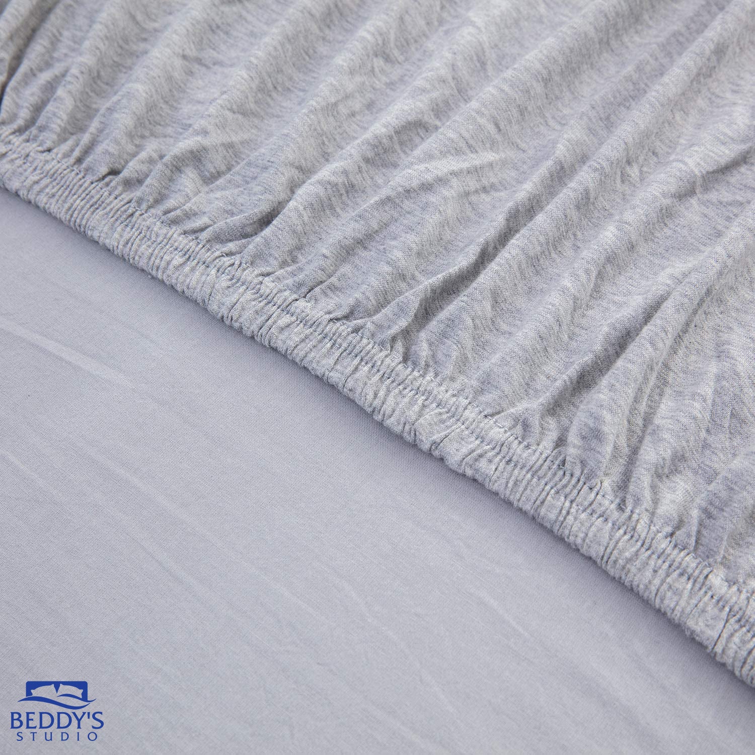 Jersey Bed Fitted Sheet - Light Grey