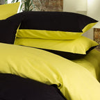 Pure Cotton Solid Reversible Color Plain Duvet Cover Set
