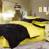 Pure Cotton Solid Reversible Color Plain Duvet Cover Set