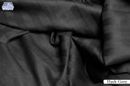 Deep Charcoal Black Vertical Hotel Stripe Bedsheet Set