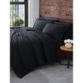 Black Solid Color Plain Duvet Cover Set