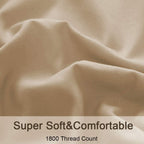 Warm Beige Plain Solid Color Bed Sheet Set