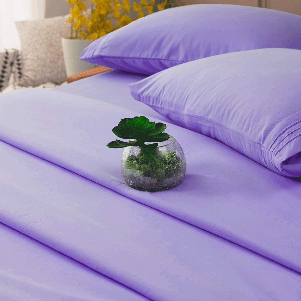 Lavender - Plain Solid Color Bed Sheet Set