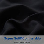 Pitch Black Classic Plain Solid Color Bed Sheet Set