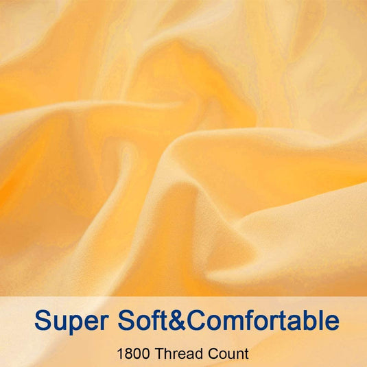 Yellow - Plain Solid Color Bed Sheet Set