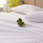 Pure White Plain Solid Color Bed Sheet Set