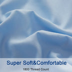 Powder Sky Blue Classic Plain Solid Color Bed Sheet Set