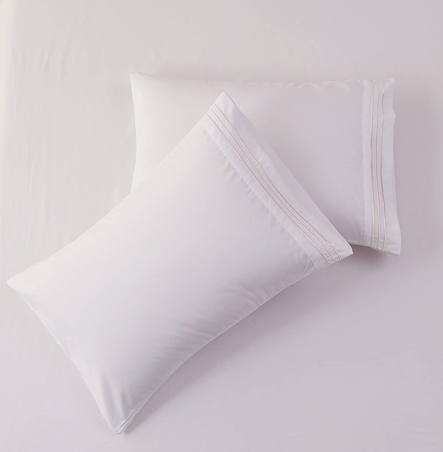 Pure White Plain Solid Color Bed Sheet Set