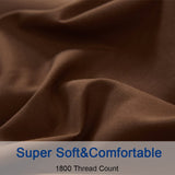 Brown - Plain Solid Color Bed Sheet Set